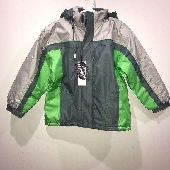 𝅺BOYS Fleece Lined Jacket with Removable Hood - Picture 1 of 5